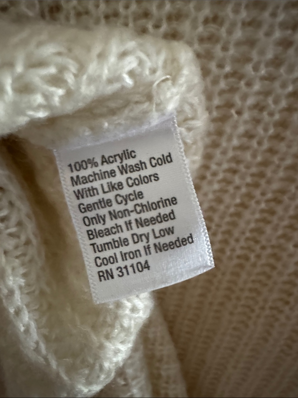 True Craft Soft Cream Ribbed Crewneck Pullover - Picture 7 of 8